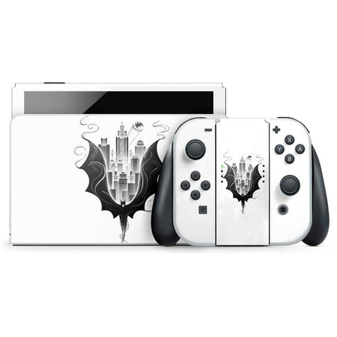 DC Comics Batman City Scape Cover Art Nintendo Switch OLED (2021) Skin